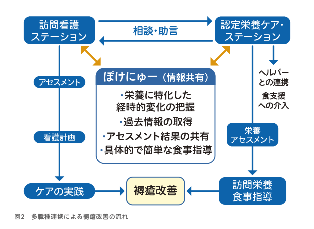 多職種連携による褥瘡改善の流れ